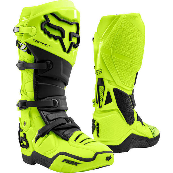 Fox Botas Moto Instinct Fluor Amarillo Fox