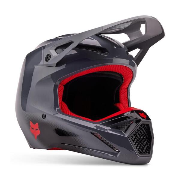 Fox Casco Moto V1 Interfere Gris/Rojo Fox