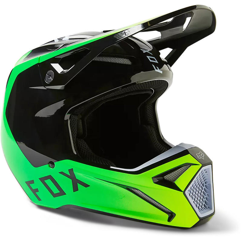 Fox Casco Moto V1 Dpth Negro/Verde Fox