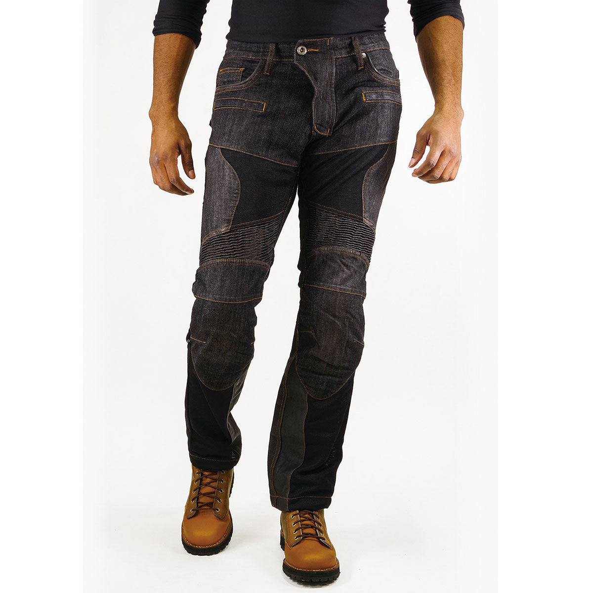 Komine WJ-741S Jeans Mesh & Leather