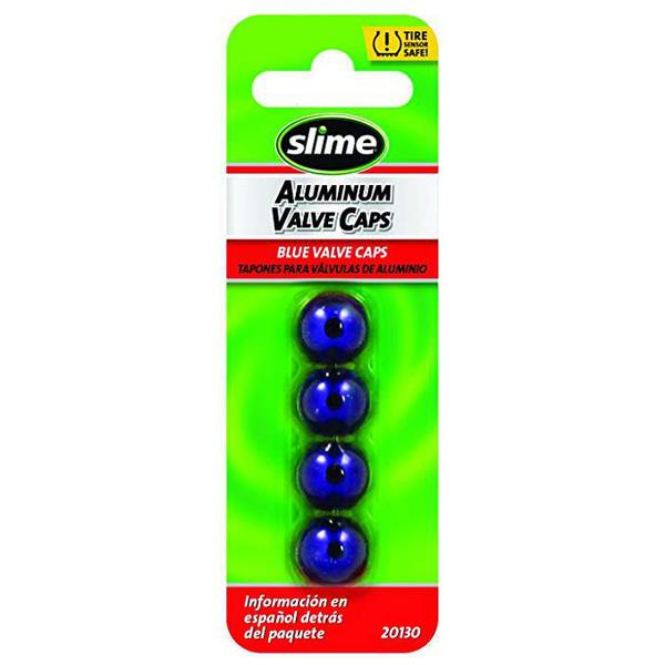Set De Tapa Valv Aluminio Slime 4 Pc Azul
