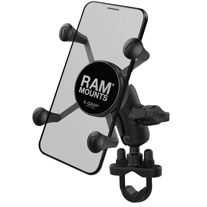 RAM Mounts X-Grip® Soporte de Celular estándar con Anclaje al manillar en Base U-Bolt