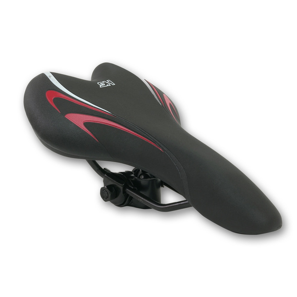 Asiento MTB Negro Rojo 2504