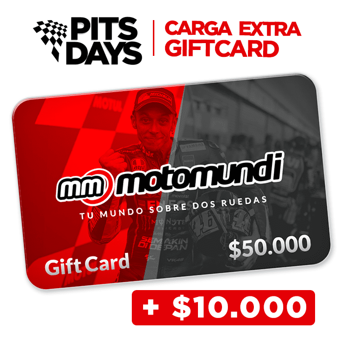 Motomundi Gift Card Virtual carga $50.000 - recibe $60.000