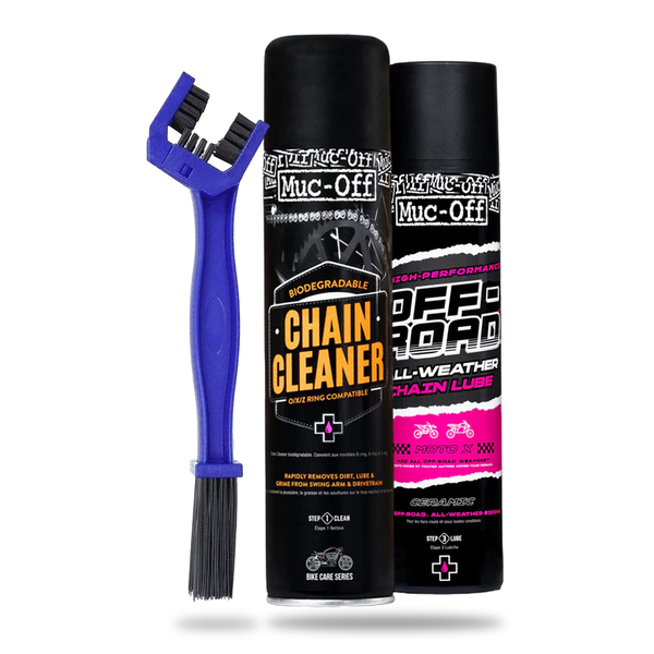 Muc-Off MMPack - Muc-Off Lubricante Off Road / Limpiador Cadena / Cepillo Cadena