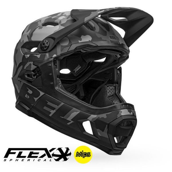 Casco Bell Super Dh Mips - Flex Spherical Negro Camo
