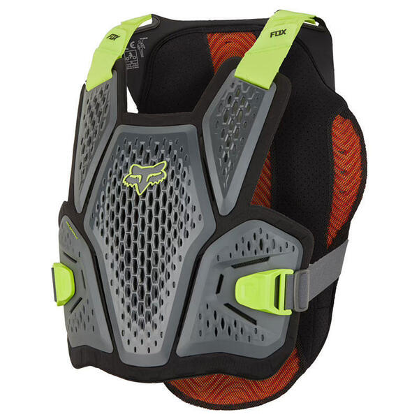 Fox Jofa Moto Raceframe Impact D3O Gris/Amarillo Fox