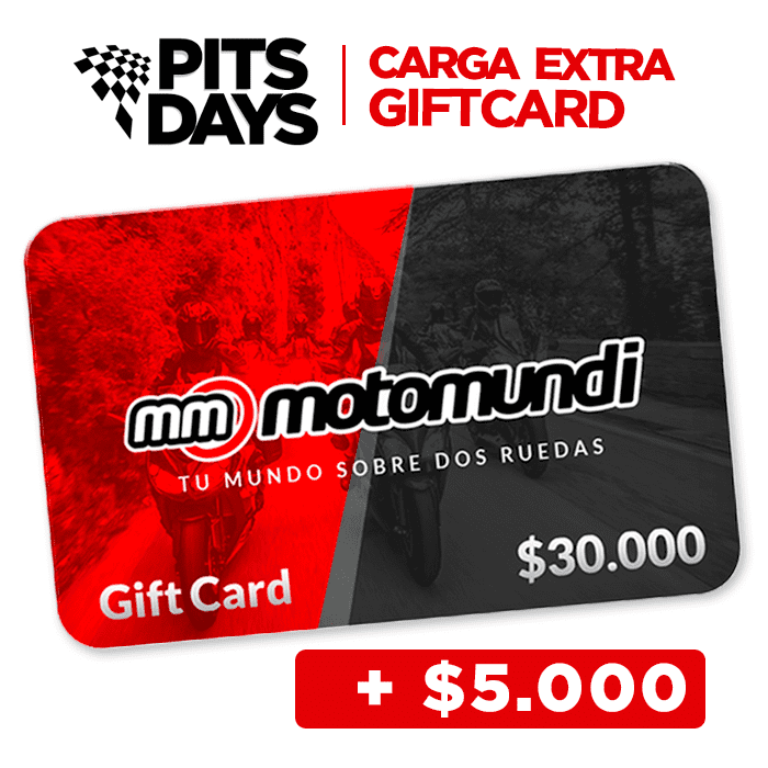 Motomundi Gift Card Virtual carga $30.000 - recibe $35.000