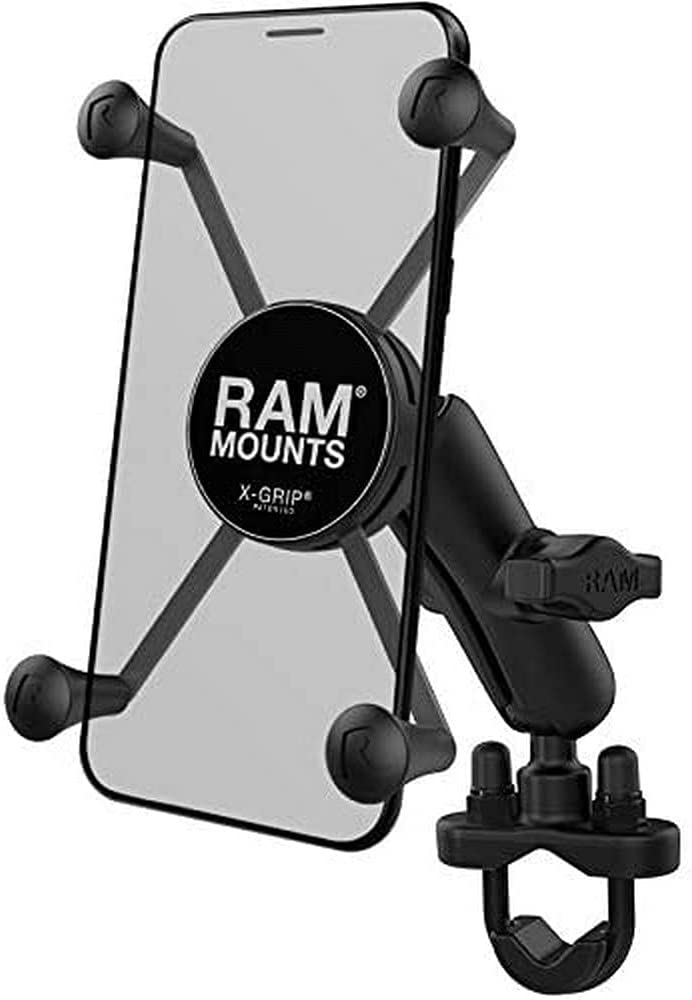 RAM Mounts X-Grip® Soporte de Celular grande con Anclaje al manillar en Base U-Bolt / Brazo Medio