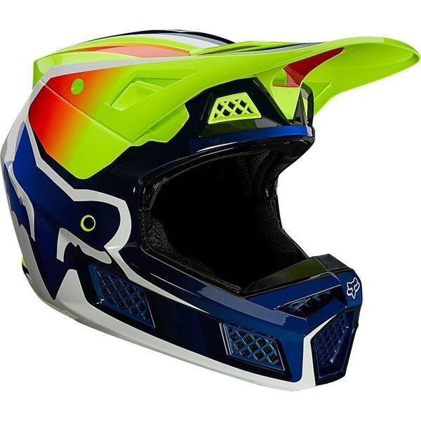 Fox Casco Moto V3 Rs Wired Amarillo Fluor Fox