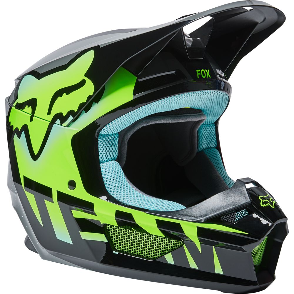 Fox Casco Moto V1 Trice Gris/Naranjo