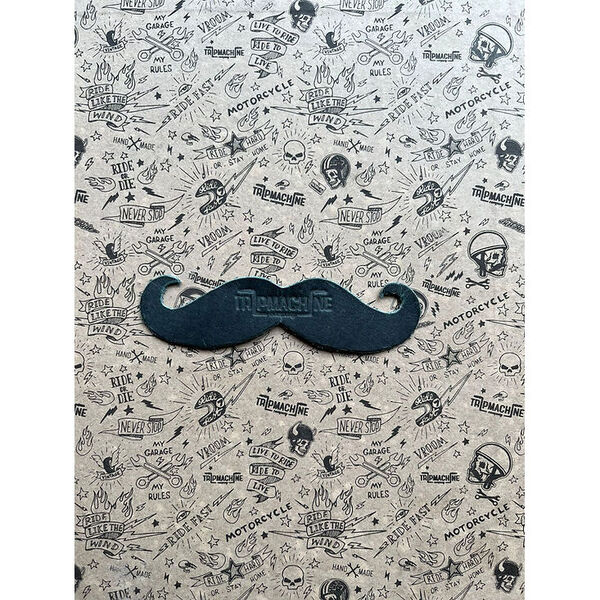 Mostacho de Cuero VERDE, Tripmachine DGR 2025