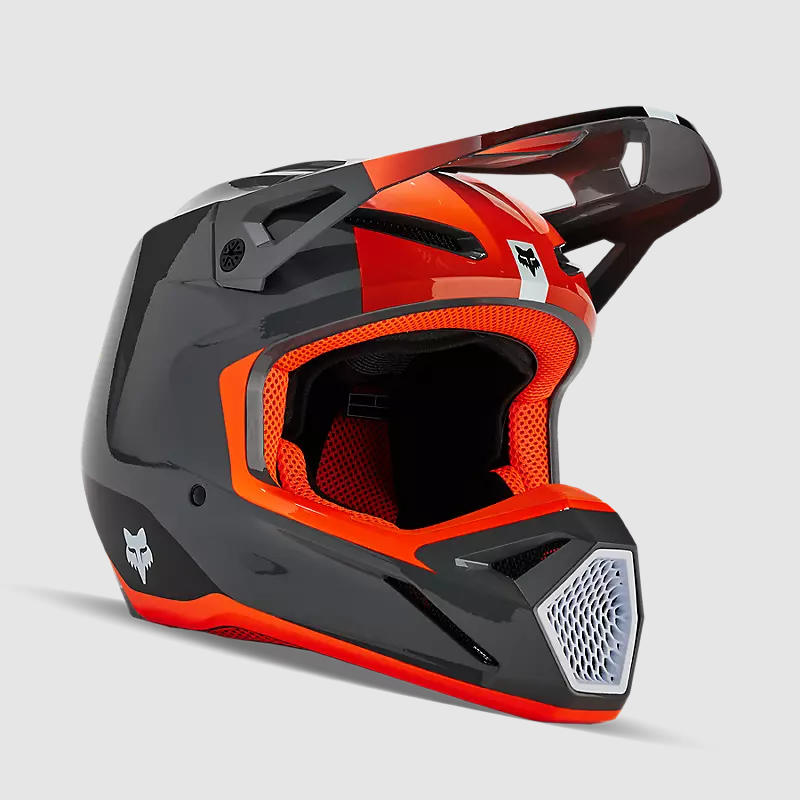 Fox Casco Moto V1 Ballast Gris/Naranjo Fox