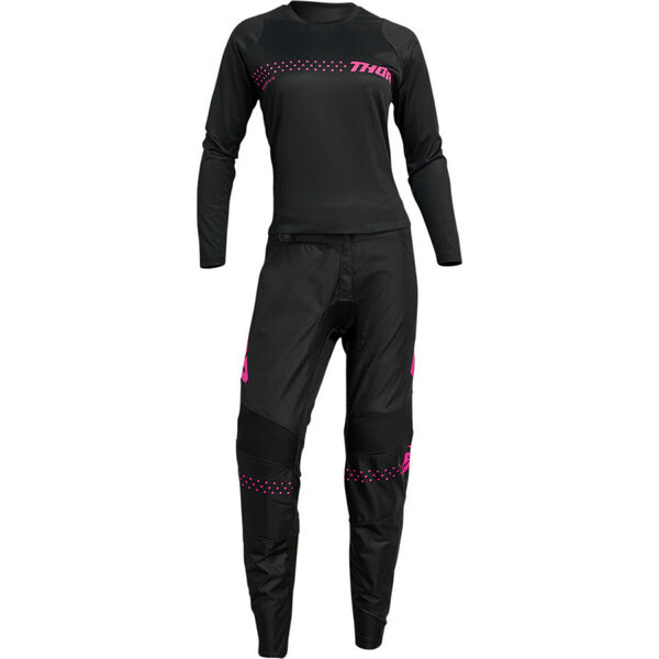 Conjunto Sector Minimal Mujer Negro/Fucsia