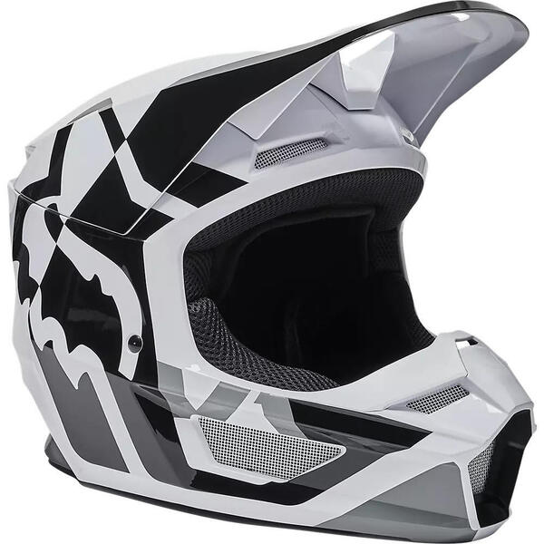 Casco Moto Niño V1 Lux Blanco Fox