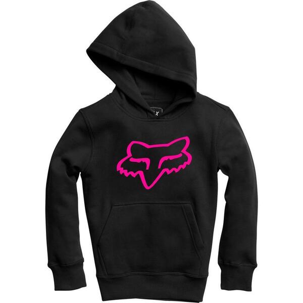 Fox Poleron Lifestyle Niño Legacy Pullover Negro/Rosa Fox