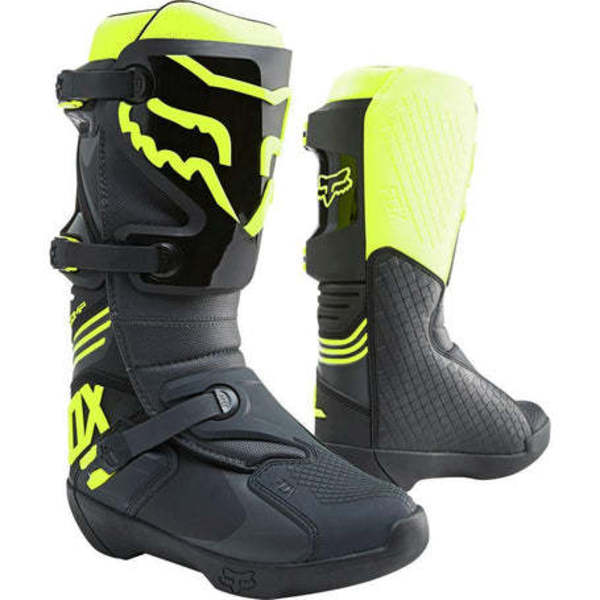 Fox Botas Moto Comp Negro/Amarillo