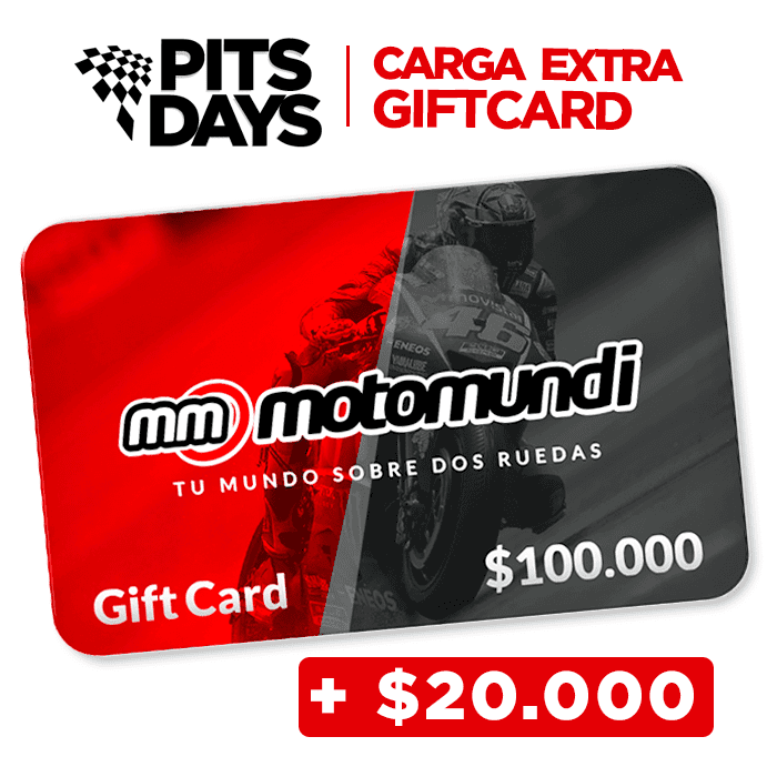 Motomundi Gift Card Virtual carga $100.000 - recibe $120.000
