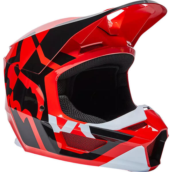 Casco Moto Niño V1 Lux Rojo Fox
