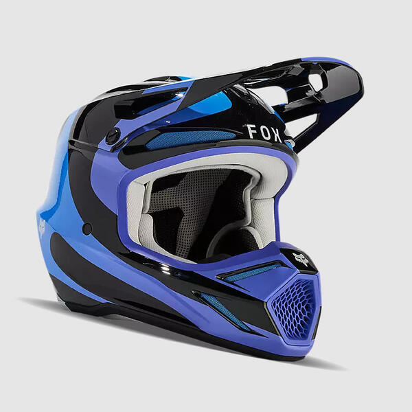 Fox Casco Moto V3 Magnetic Negro/Morado Fox