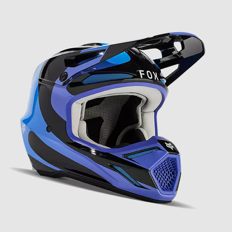 Fox Casco Moto V3 Magnetic Negro/Morado Fox
