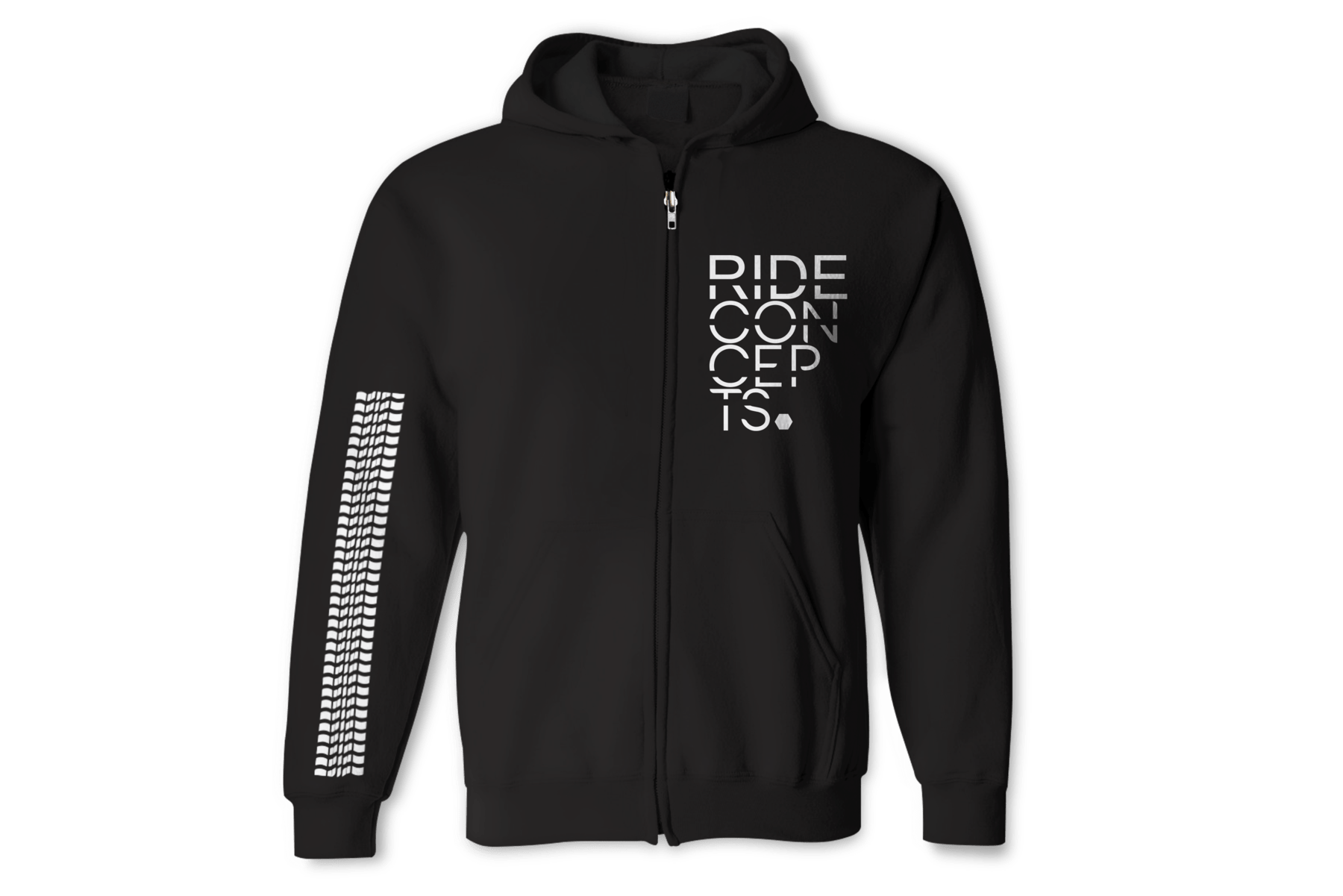 Ride Concepts Poleron Stacked Zip Negro/Blanco