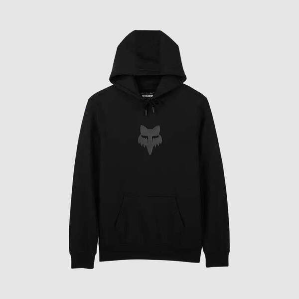 Fox Poleron Lifestyle Canguro Fox Head Negro/Gris Fox