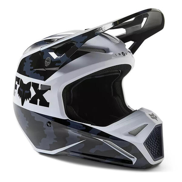Fox Casco Moto V1 Nuklr Negro/Blanco Fox
