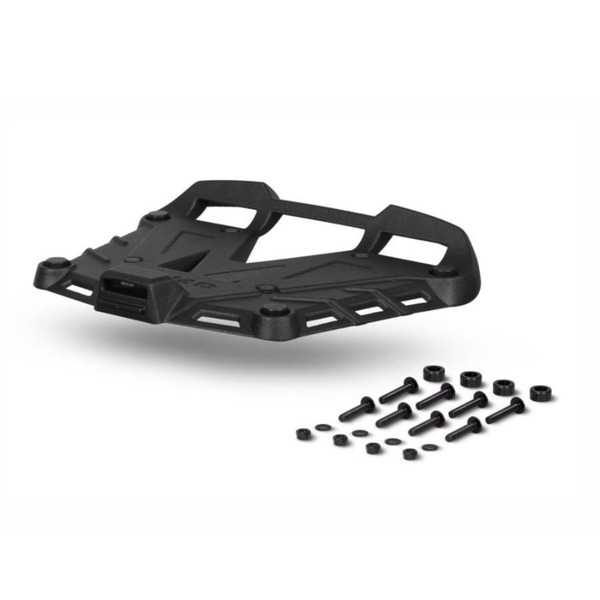 Shad Base Aluminio Negra mas Tornillos (Para TopCase Terra Black Edition TR37 / TR48)